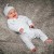 Baby Bunting Grey & White Stripe Print Rompersuit