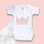 Personalised Pink Crown Baby Bodysuit