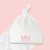 Personalised Pink Crown Baby Knotted Hat