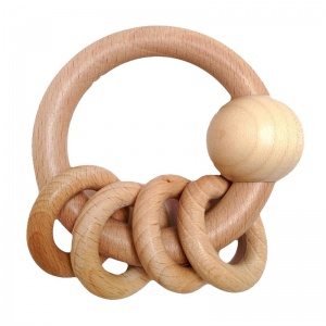 Touch Ring Rattle in Natural
