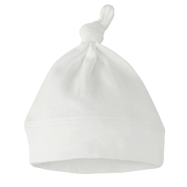Knotted Hat, White, 100% Cotton
