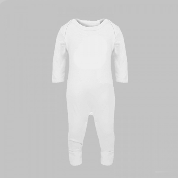 White Sleepsuit, New Baby, Plain Front