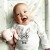 Newborn Baby Sleepsuit, White, Bunny Face Print