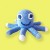 Pebble Fairtrade Crochet Octopus - Cornflower Blue