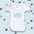 Personalised Blue Crown Baby Bodysuit