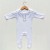 Newborn Baby Sleepsuit, White, Bunny Face Print