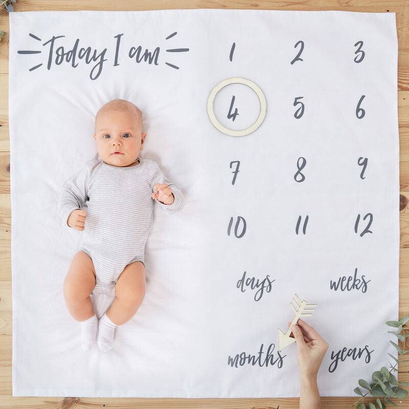 Baby Milestone Keepsake Blanket