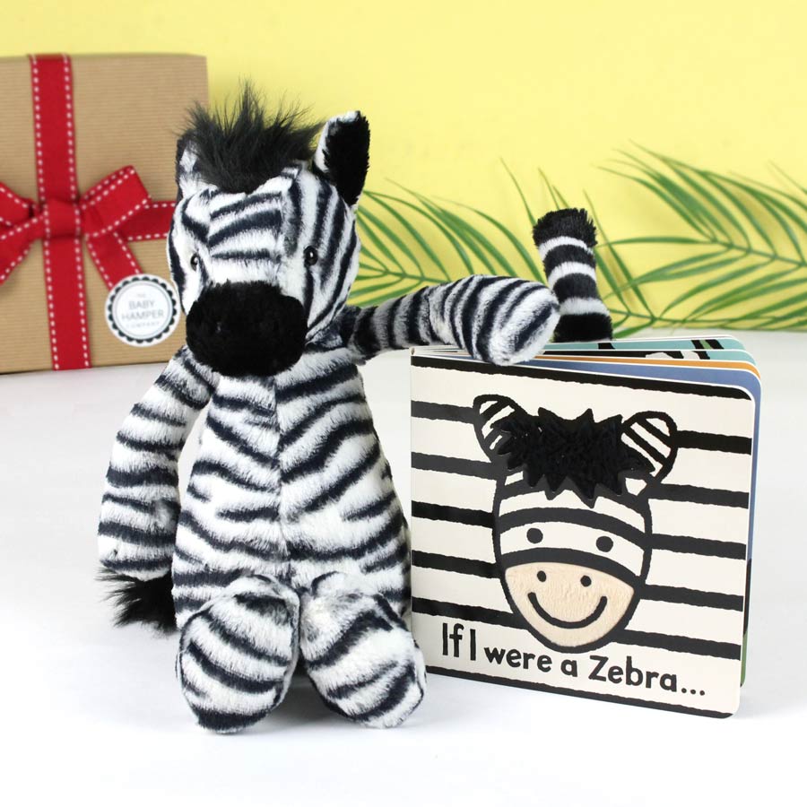 Jellycat Bashful Zebra & Board Book Set