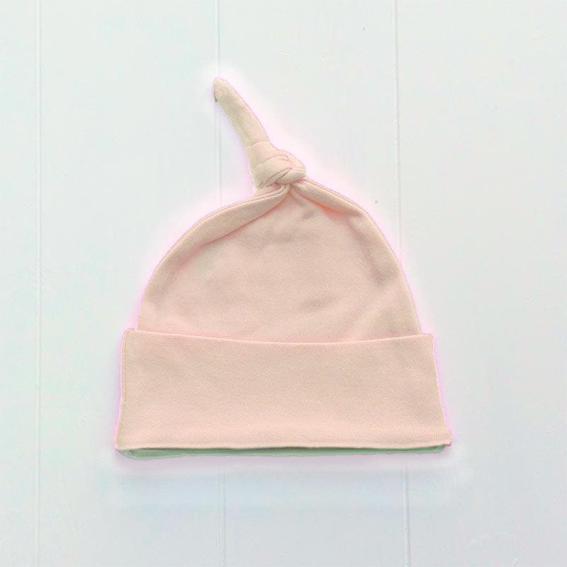 Newborn Baby Girls Blush Pink Knotted Hat