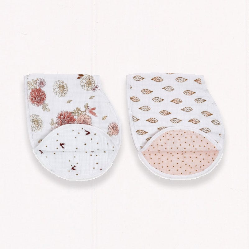aden + anais Dahlia Pink Burpy Bib - 2 Pack