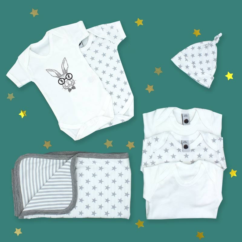 Newborn Baby Clothes Starter Gift Set - Stars