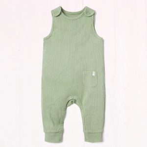 Baby Mori Ribbed Romper Suit - Sage Green