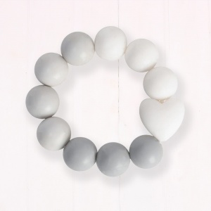 Bambino Silicone Bead Teether Grey