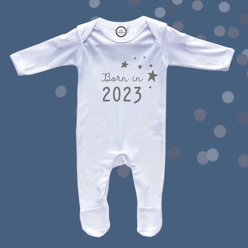 'Born In 2023' New Baby Sleepsuit