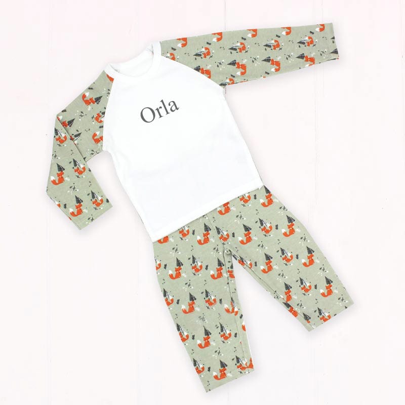 Personalised Children's Pyjamas - Woodland Print