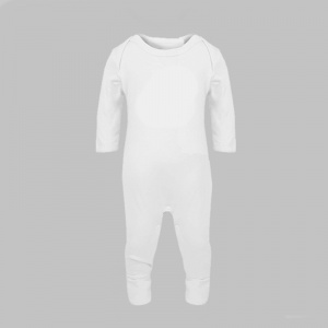 White Sleepsuit, New Baby, Plain Front